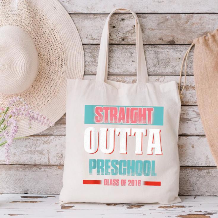 Graduation Shirt Straight Outta Preschool Class Of 2018 Tee Canvas Tote Bag