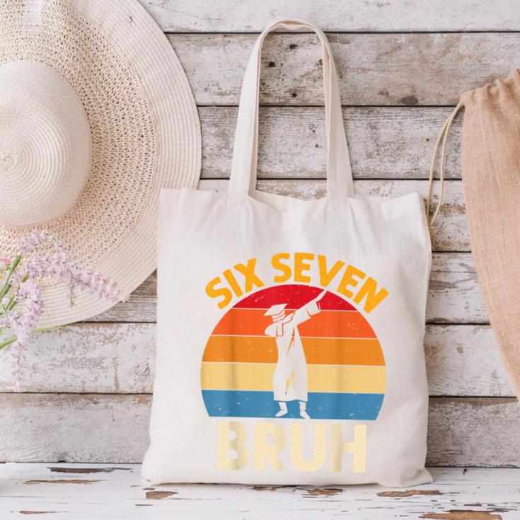 Graduation Six Seven Bruh Dabbing 67 Meme 6 7 Boys Kids Canvas Tote Bag