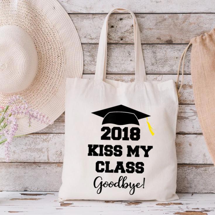 GraduationShirt Kiss My Class 2018 Goodbye Canvas Tote Bag