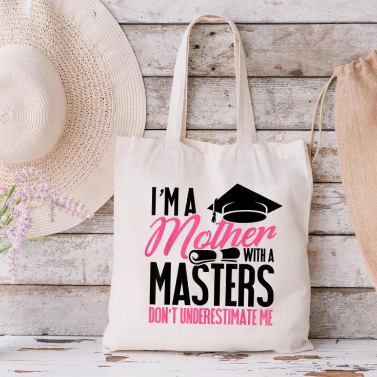 GraduationShirt For Mom Mother With A Master's Degree Tee Canvas Tote Bag