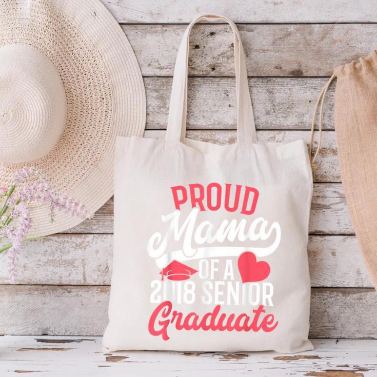 GraduationShirt For Mom Proud Mama Of 2018 Senior Tee Canvas Tote Bag