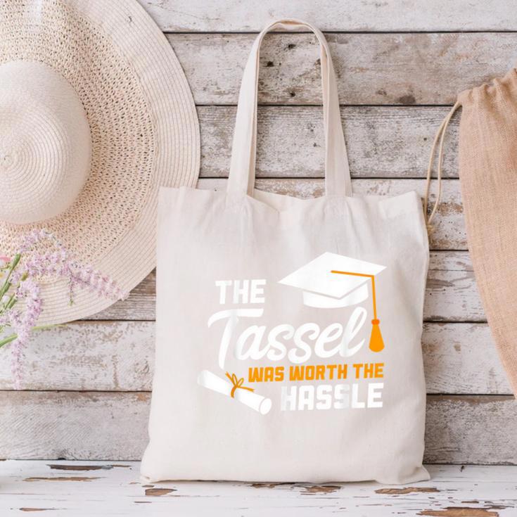 GraduationShirt Tassel Was Worth The Hassle Tee Canvas Tote Bag