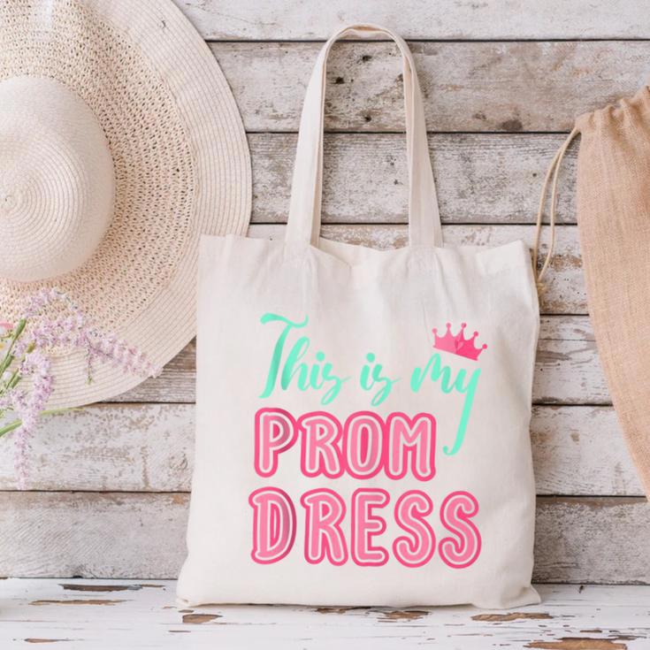 Graduation Tee This Is My Prom Dress 2021 Graduate Canvas Tote Bag