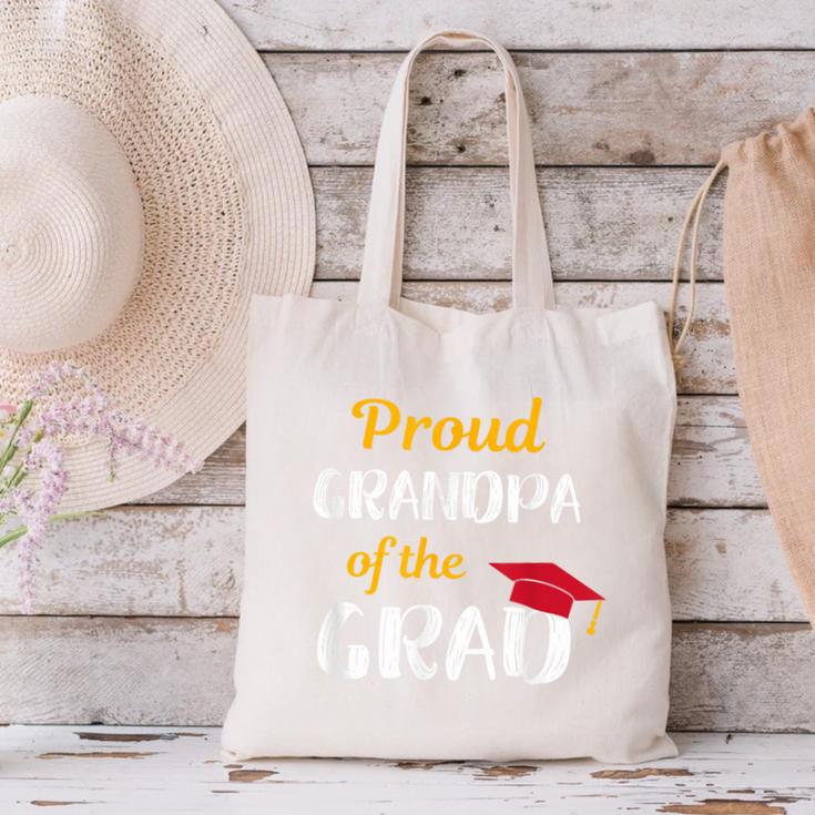 Grandpa Of Graduate Shirt Proud Grandfather Graduation Tee Canvas Tote Bag