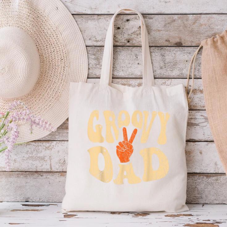 Groovy Dad 70s Aesthetic Nostalgia 1970's Retro Dad Canvas Tote Bag Groovy Dad 70s Aesthetic Nostalgia 1970's Retro Dad Canvas Tote Bag