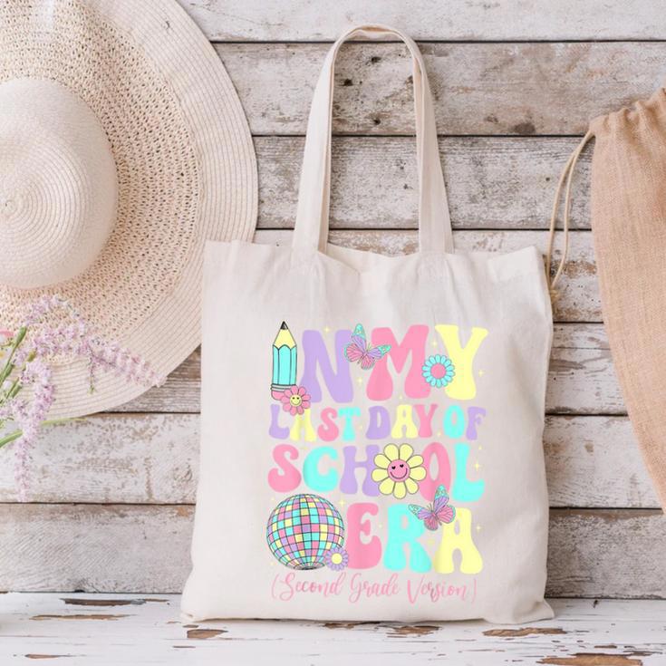 Groovy In My Last Day Of School Era Second Grade Graduation Canvas Tote Bag