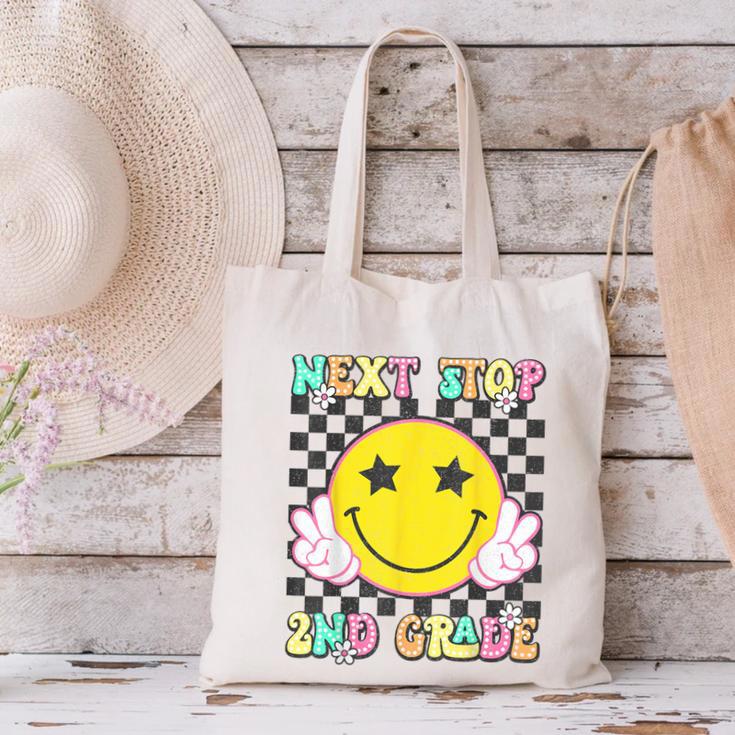 Groovy Next Stop 2nd Grade 1st Grade Graduation 2025 Canvas Tote Bag