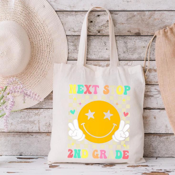 Groovy Next Stop 2nd Grade 1st Grade Graduation 2025 Premium Canvas Tote Bag