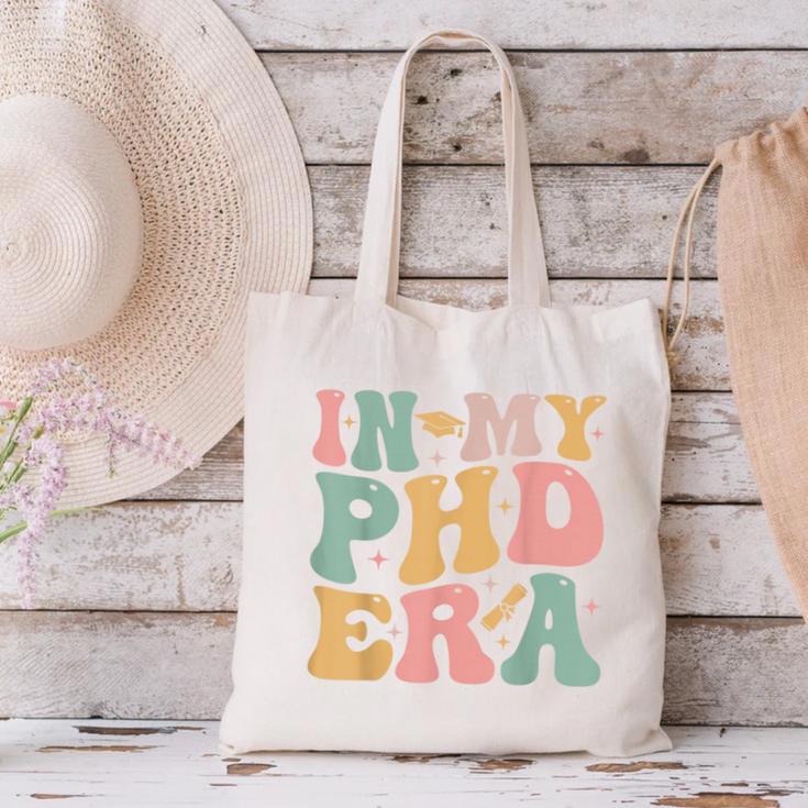 Groovy In My Phd Era Doctorate Graduation Canvas Tote Bag
