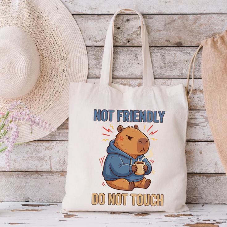 Grouchy Capybara Not Friendly Do Not Touch Introvert Premium Tri-Blend Canvas Tote Bag Grouchy Capybara Not Friendly Do Not Touch Introvert Premium Tri-Blend Canvas Tote Bag