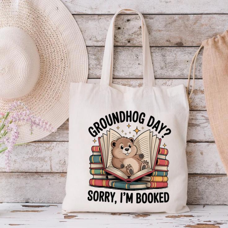 Groundhog Day Librarian Book Lover Reader Library Canvas Tote Bag