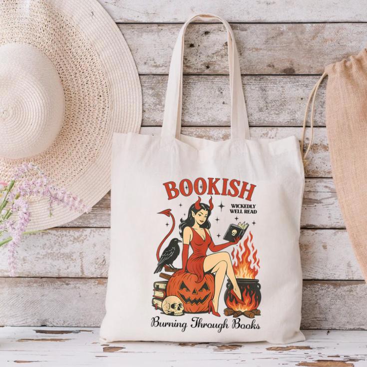 Halloween Bookish Witchy Book Club Hot Girls Read Canvas Tote Bag Halloween Bookish Witchy Book Club Hot Girls Read Canvas Tote Bag