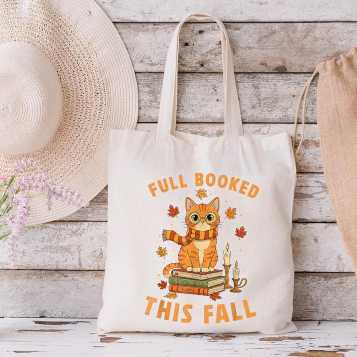 Halloween Fully Booked This Fall Book Ginger Cat Reading Canvas Tote Bag Halloween Fully Booked This Fall Book Ginger Cat Reading Canvas Tote Bag