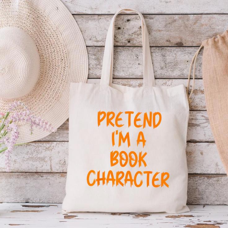 Halloween Pretend I'm Book Character Costume Lazy Adult Kids Canvas Tote Bag