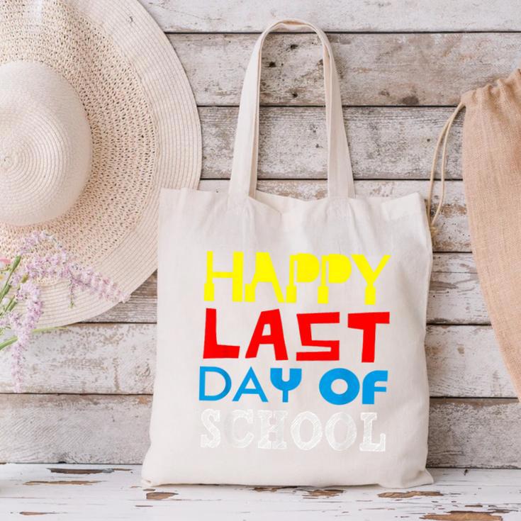 Happy Last Day Of School Graduation Teachers Student Canvas Tote Bag