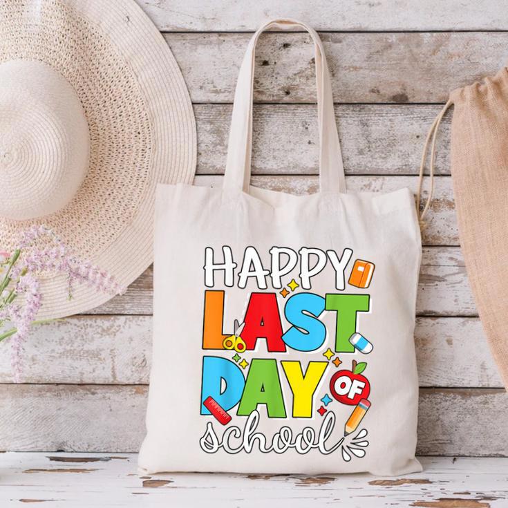 Happy Last Day Of School Teacher Student Graduation Canvas Tote Bag