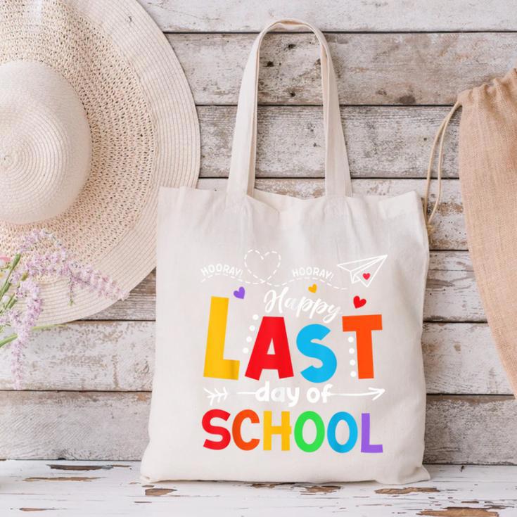 Happy Last Day Of School Teacher Women Student Graduation Canvas Tote Bag