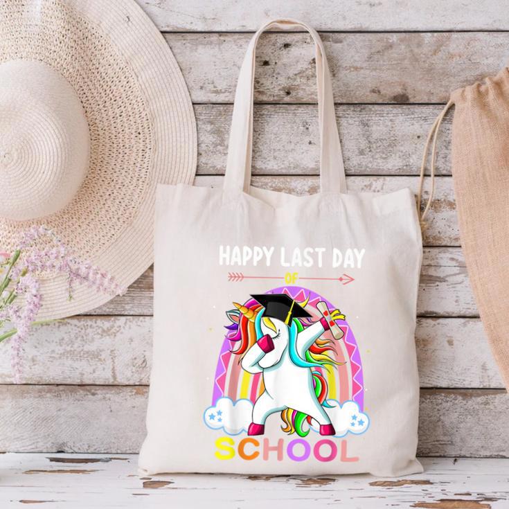 Happy Last Days Of School Graduation Class 2022 Unicorn Girl Canvas Tote Bag