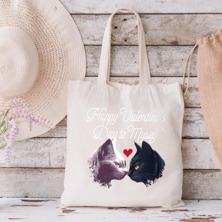 Happy Valentines Day Self Introvert Humor Antisocial Canvas Tote Bag