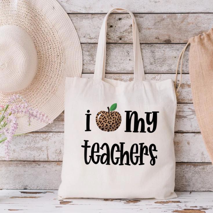 I Heart My Teachers I Love My Teachers Graduation Kids Teens Canvas Tote Bag