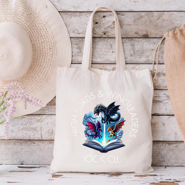 High Lords & Wingleaders Book Club Fantasy Storm Dragon Canvas Tote Bag High Lords & Wingleaders Book Club Fantasy Storm Dragon Canvas Tote Bag