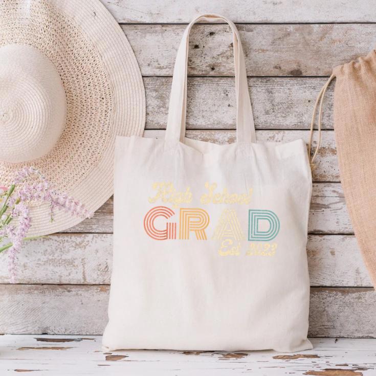 High School Grad 2023 Class Of 2023 Retro Graduation Done Canvas Tote Bag