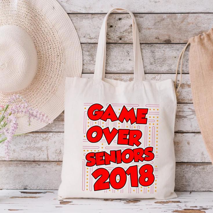 High School Graduation Tshirt Game Over Senior Class Of 2018 Canvas Tote Bag