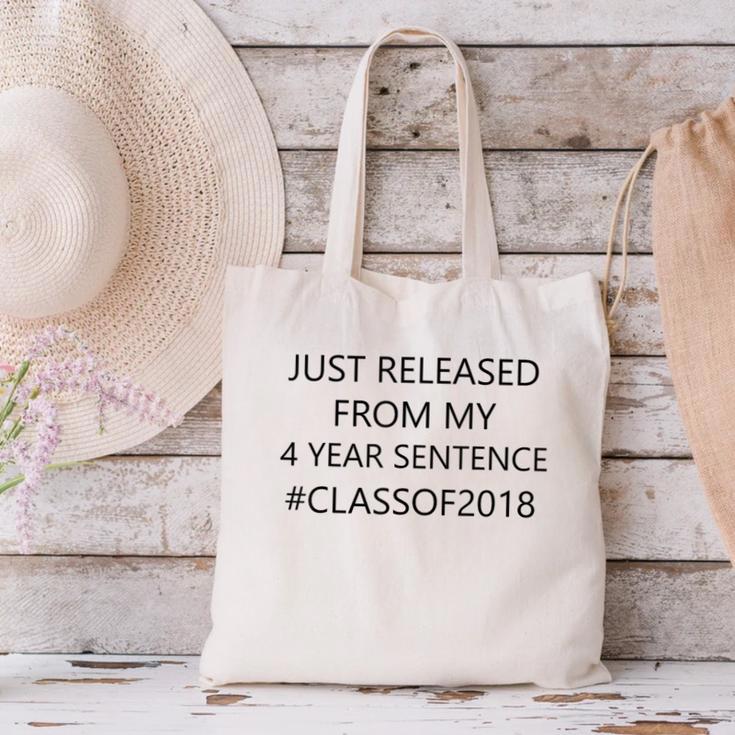 Highschool College Graduation Class Of 2018 Shirt Canvas Tote Bag