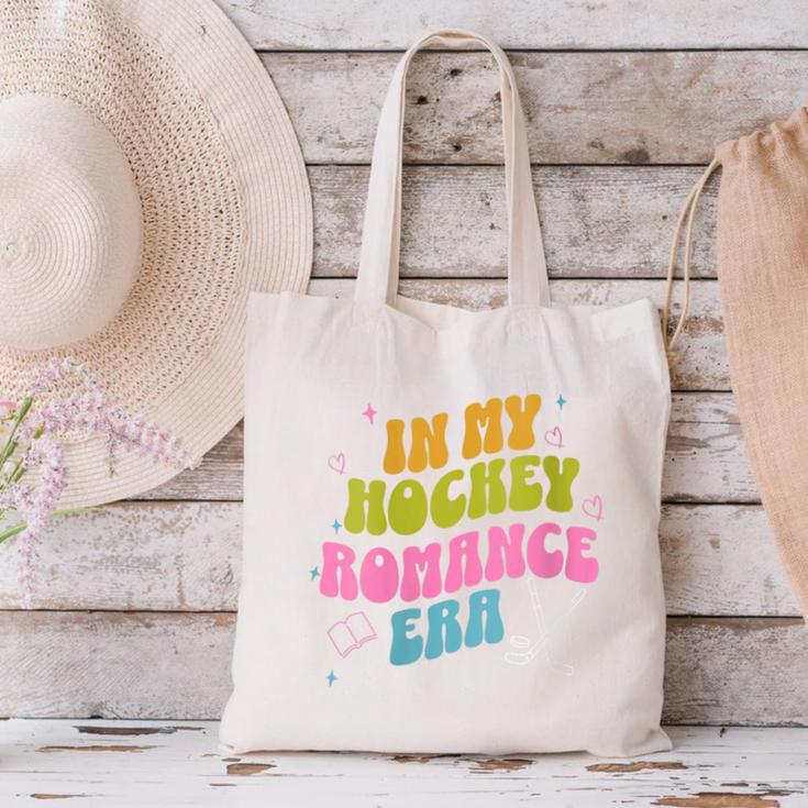 In My Hockey Romance Era Hockey Romance Reader Book CLub Canvas Tote Bag