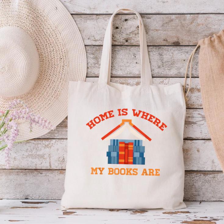 Home Is Where My Books Are Canvas Tote Bag