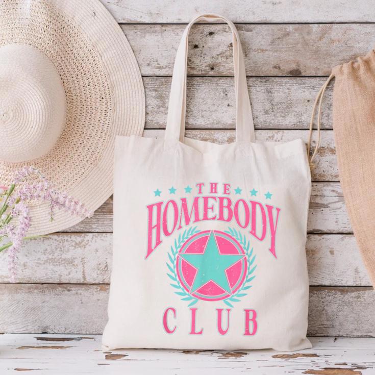 The Homebody Club Antisocial Retro Introvert Canvas Tote Bag The Homebody Club Antisocial Retro Introvert Canvas Tote Bag
