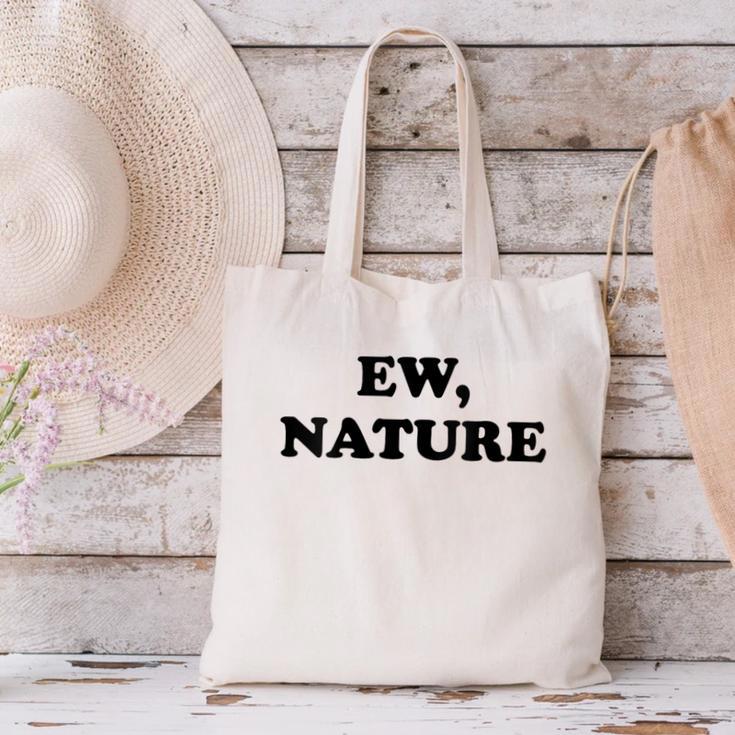Homebody Indoorsy Introvert Ew Nature Canvas Tote Bag