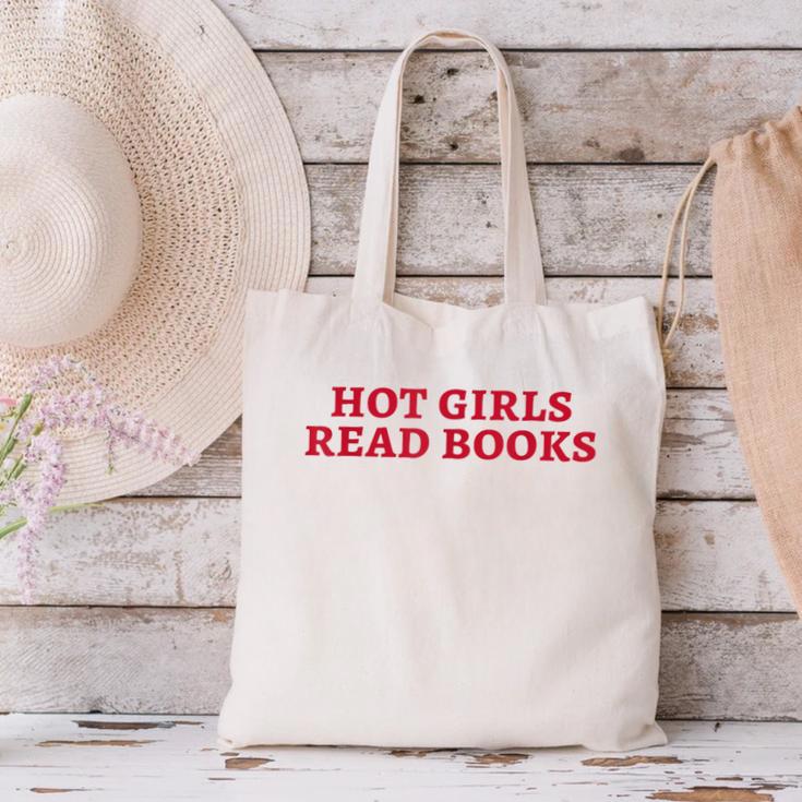 Hot Girls Read Books Book Lovers Canvas Tote Bag