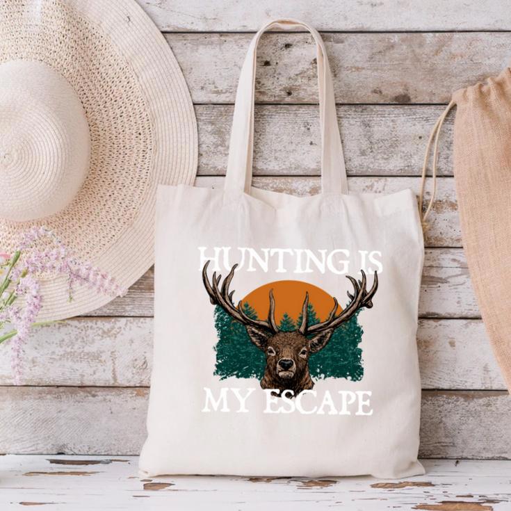 Hunting Is My Escape Introvert Hunter Antisocial Canvas Tote Bag