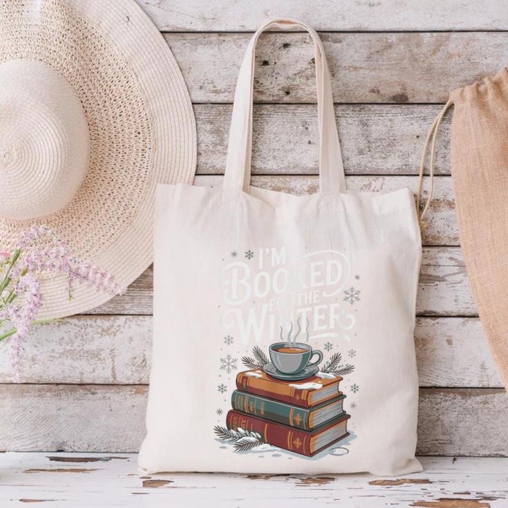I'm Booked For The Winter Book Lover Canvas Tote Bag