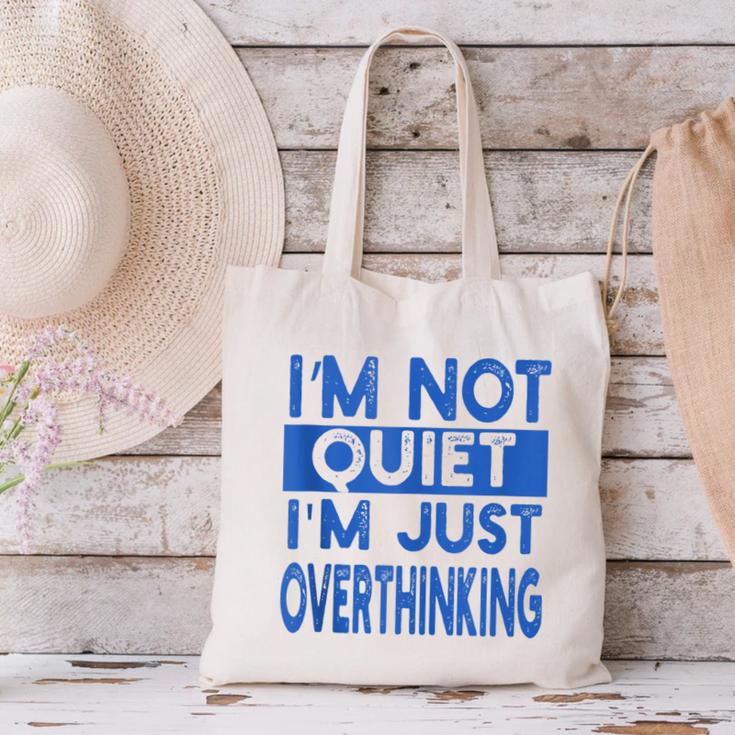 I'm Not Quite I'm Overthinking Introvert Quote Canvas Tote Bag