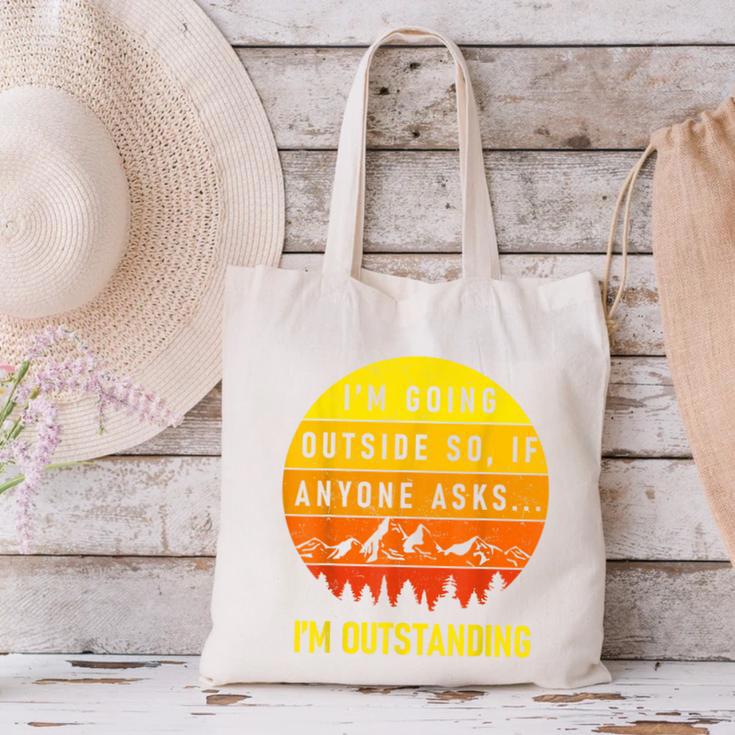I'm Outstanding Retro Introvert Mountain Trip Lover Canvas Tote Bag I'm Outstanding Retro Introvert Mountain Trip Lover Canvas Tote Bag