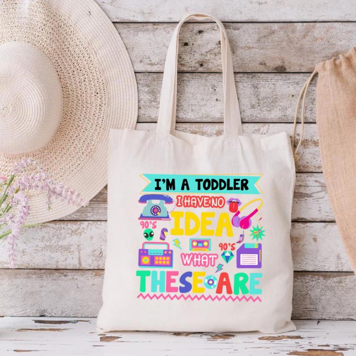 I'm A Toddler I Have No Ideas Retro Vintage 90s Nostalgia Premium Tri-Blend Canvas Tote Bag