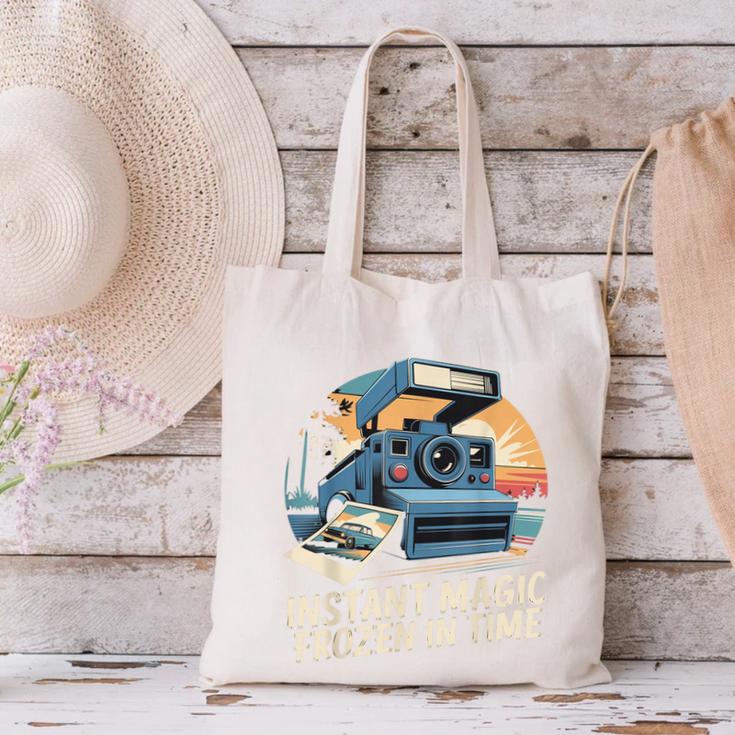 Instant Magic Frozen In Time Retro Camera Nostalgia Canvas Tote Bag