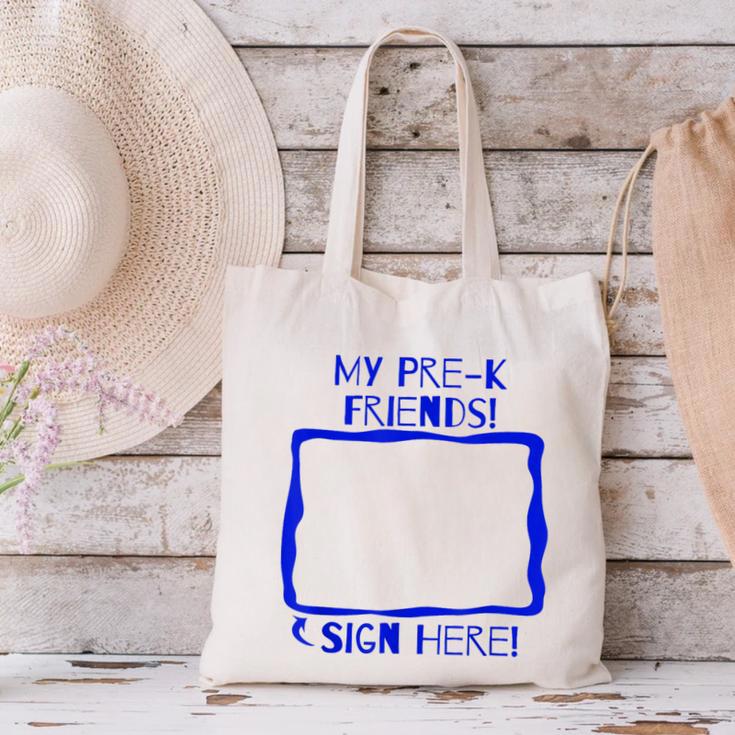 Interactive Preschool GraduationShirt Canvas Tote Bag