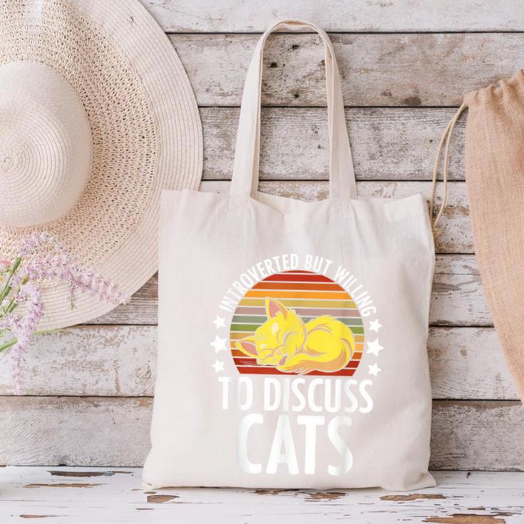 Introvert Cat Kitten Quote For Feline Whisperer Canvas Tote Bag