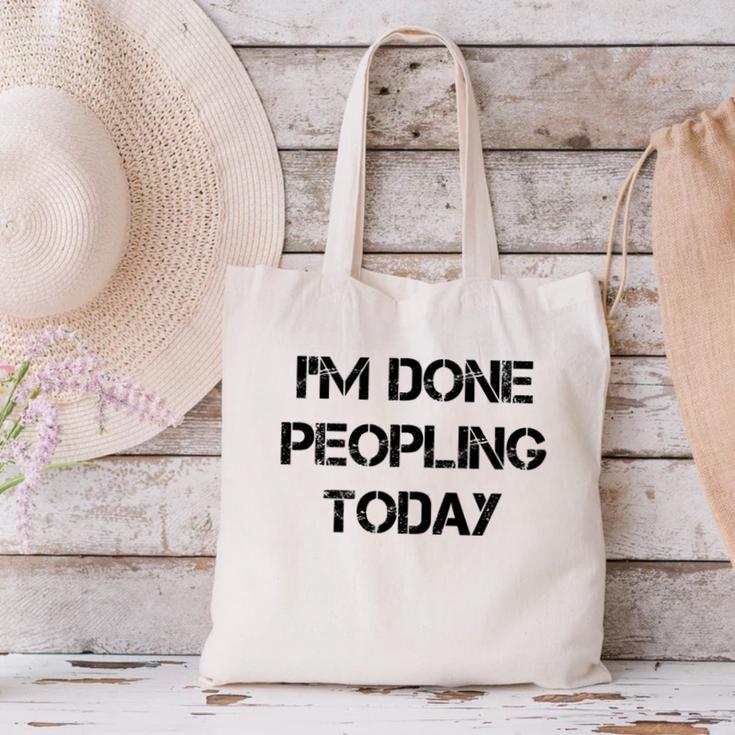 Introvert Design For Introverted Men And Women Canvas Tote Bag Introvert Design For Introverted Men And Women Canvas Tote Bag