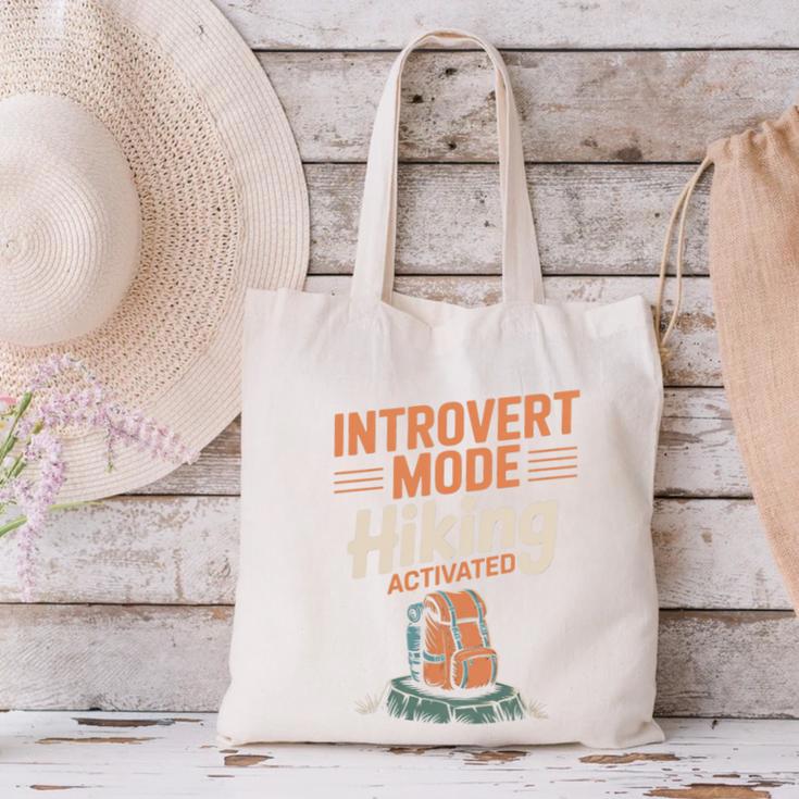 Introvert Mode Hiking Activated Hiker Canvas Tote Bag Introvert Mode Hiking Activated Hiker Canvas Tote Bag