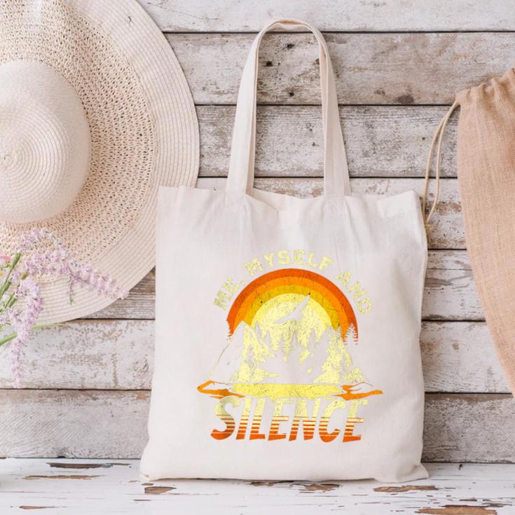 Introvert Relaxation Me Myself And Silence Mountain Vacation Canvas Tote Bag Introvert Relaxation Me Myself And Silence Mountain Vacation Canvas Tote Bag