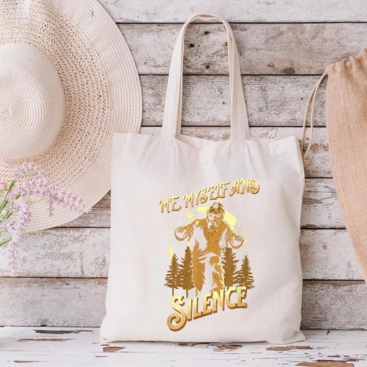 Introvert Relaxation Me Myself And Silence Vacation Bigfoot Canvas Tote Bag Introvert Relaxation Me Myself And Silence Vacation Bigfoot Canvas Tote Bag