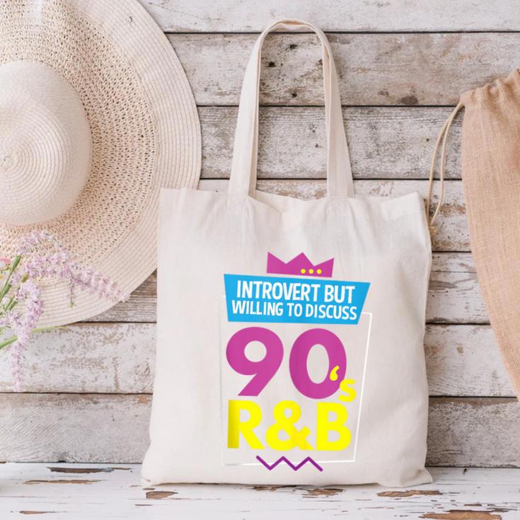 Introvert But Willing To Discuss 90s R&B 1990s Kid Canvas Tote Bag