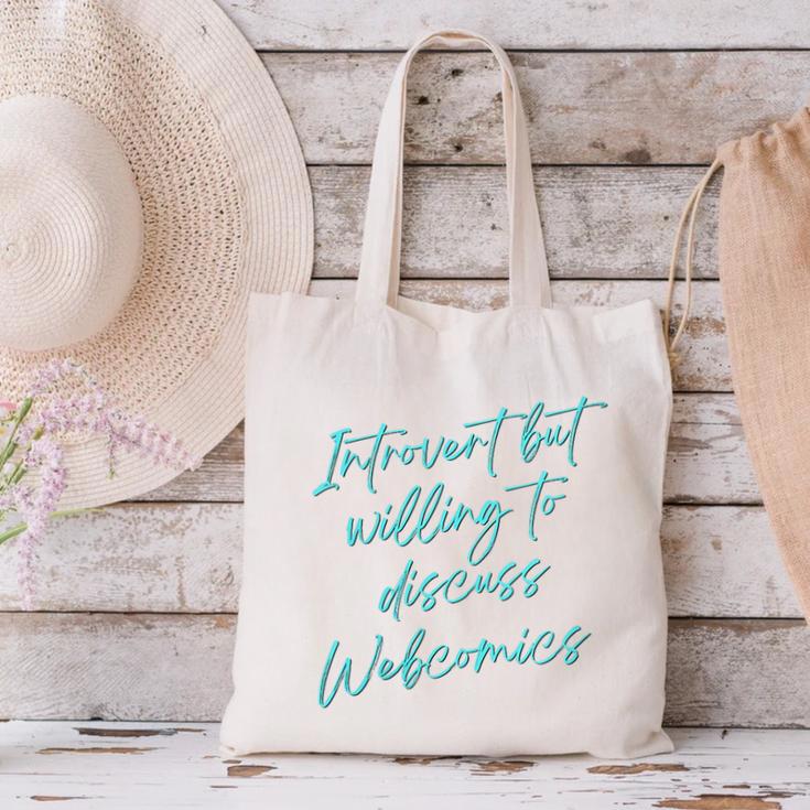 Introvert But Willing To Discuss Webcomics Canvas Tote Bag
