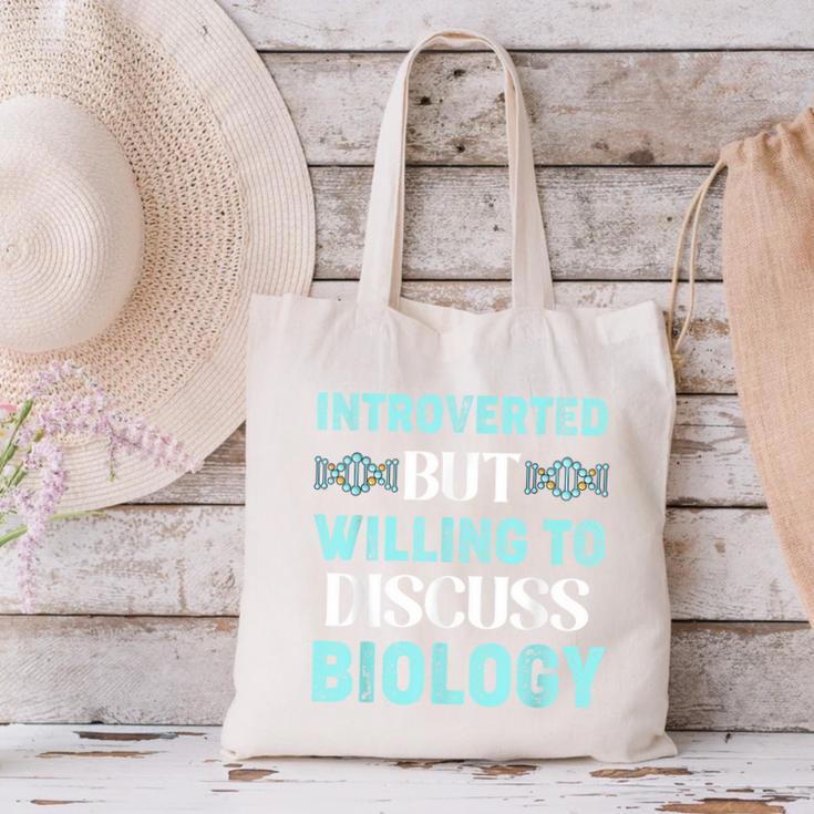 Introverted Biology Science Biologist Introverts Canvas Tote Bag Introverted Biology Science Biologist Introverts Canvas Tote Bag