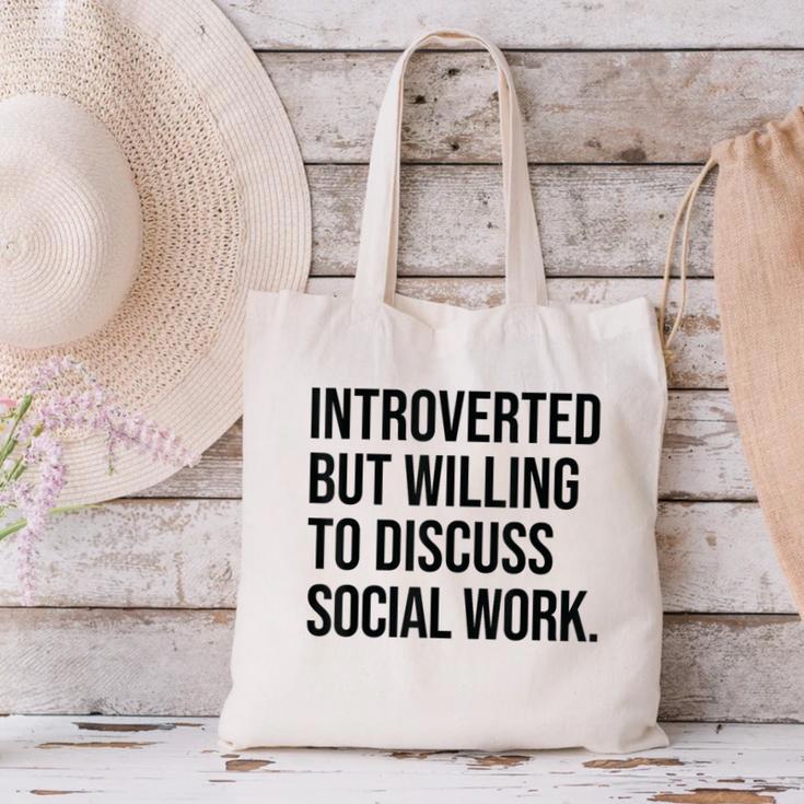 Introverted Caseworker Social Work Introvert Canvas Tote Bag Introverted Caseworker Social Work Introvert Canvas Tote Bag