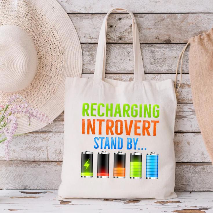 Introverted Recharging Introvert Saying Sarcasm Canvas Tote Bag Introverted Recharging Introvert Saying Sarcasm Canvas Tote Bag
